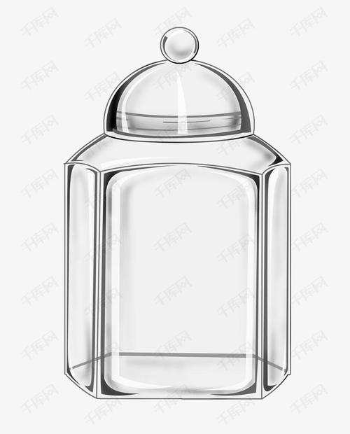 透明玻璃器皿插画素材图片免费下载-千库网